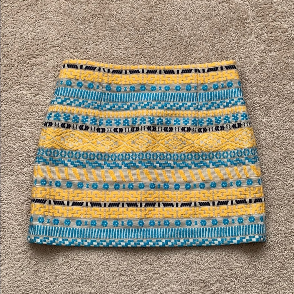 Zara embroidered mini skirt sz lg